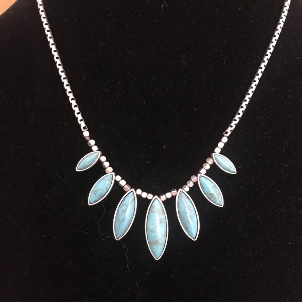 Geometric Aquamarine Necklace